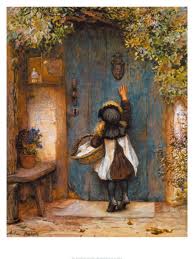 girl at door
