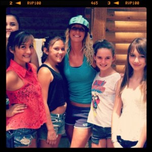 Counseling at a camp for diabetic kids.